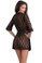 Oh La La Cheri Lace Robe with Belt - Black