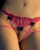 Fearless And Fun Lingerie Open G-String with Beads Hot Pink