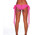 Bodyzone Ribbon Tie Lace Short - Neon Pink