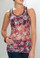Ryocco See-Through T-Back Tank Top with Spiral Pattern - Fuchsia