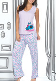 Ryocco Polka Dots Long Pants Pajama Set