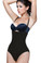 Vedette Women's Gitta Strapless Bikini Bodysuit with Front Closure - Black