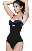Vedette Women's Gitta Strapless Thong Bodysuit with Front Closure - Black