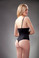 Vedette Women's Gitta Strapless Thong Bodysuit with Front Closure - Black