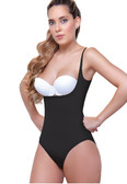 Vedette Therese Open Bust Bodysuit - Black