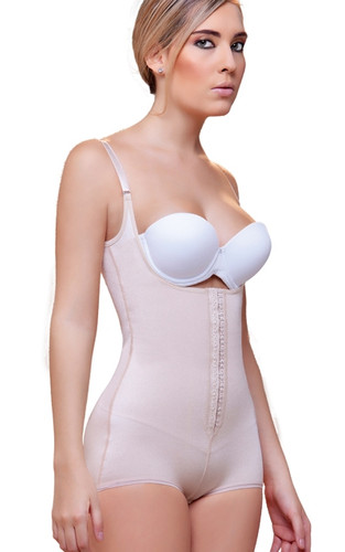 Vedette Dayana Open Bottom Body Shaper with Front Closure - Nude
