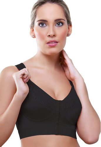Vedette Cristie Front Close Soft Cup Bra - Black