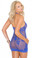 Elegant Moments Lace Halter Style Mini Dress - Royal
