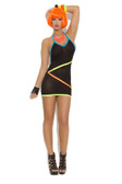 Elegant Moments Mini Dress with Neon Strap