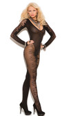 Elegant Moments Long Sleeve Sheer Jacquard Bodystocking