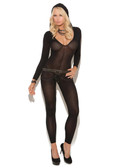 Elegant Moments Opaque Long Sleeve Footless Bodystocking