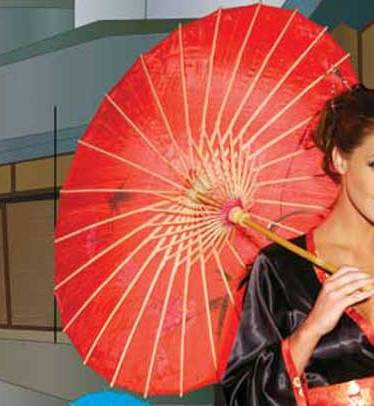 Elegant Moments Red Parasol