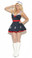 Elegant Moments 2Pc Sailor Delight Costume Plus Size