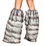 Roma Costume Fur Leg Warmer with Beaded Fringe