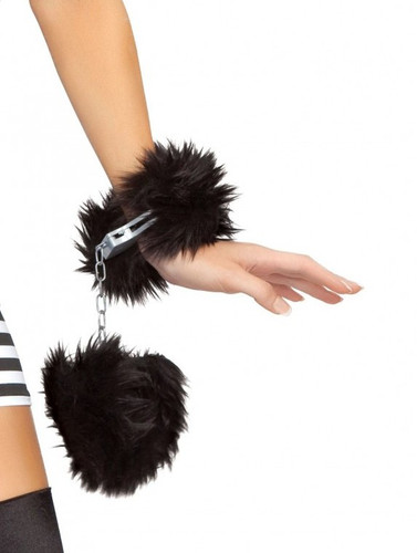 Roma Costume Fur Trimmed Handcuffs