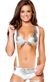 Roma Costume Short with Belt Loop Detail - White