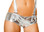 Roma Costume Metallic Suspender Shorts - Silver