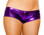 Roma Costume Metallic Pucker Back Mini Shorts - Purple