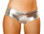 Roma Costume Metallic Pucker Back Mini Shorts - Silver
