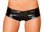 Roma Costume Metallic Pucker Back Mini Shorts - Black