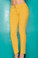 Ryocco Stretch Cotton Skinny Pants - Mustard