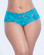 Oh la la Cheri Queen Size Crotchless Lace Boyshort - Teal