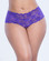 Oh la la Cheri Queen Size Crotchless Lace Boyshort - Purple