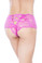 Oh la la Cheri Queen Size Crotchless Lace Boyshort - Pink