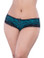 Oh la la Cheri Queen Size Lace Cage Back Panty - Black/Turquoise