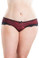 Oh la la Cheri Queen Size Lace Cage Back Panty - Black/Red