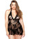 Fantasy Lingerie Stretch Lace Chemise and Matching G-String
