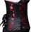 Timeless Trends Black Red Daisy Long Corset