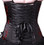 Timeless Trends Black Red Daisy Long Corset