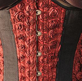 Timeless Trends Red Rose Taffeta Corset