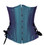 Timeless Trends Long Cut Blue Iridescent Corset