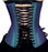 Timeless Trends Long Cut Blue Iridescent Corset