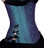 Timeless Trends Long Cut Blue Iridescent Corset