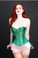Timeless Trends Emerald Silk Over Bust Corset Top