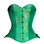 Timeless Trends Emerald Silk Over Bust Corset Top