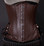 Timeless Trends Long Cut Brown Leather Corset