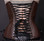 Timeless Trends Long Cut Brown Leather Corset