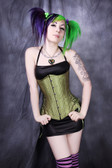 Timeless Trends Peridot Green Long Corset