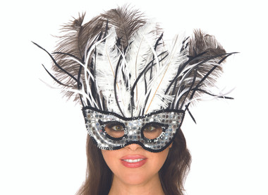Be Wicked Feather Mask Costume
