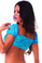 BodyZone Apparel School Girl Top Lace - Turquoise(Back)
