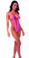 BodyZone Apparel String Thong Lace - Neon Pink(Front)