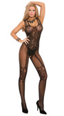 Elegant Moments Fishnet and Lace Bodystocking