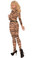 Elegant Moments Sheer Zebra Long Sleeve Bodystocking