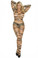 Elegant Moments Queen Sheer Zebra Long Sleeve Bodystocking