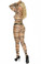 Elegant Moments Queen Sheer Zebra Long Sleeve Bodystocking