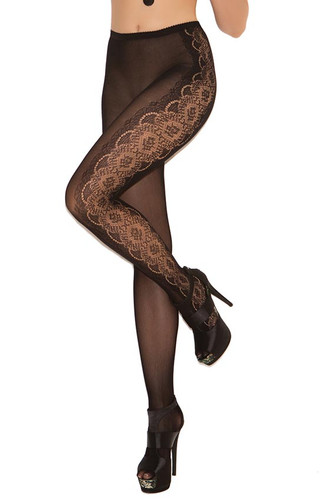 Elegant Moments Side Floral Design Pantyhose